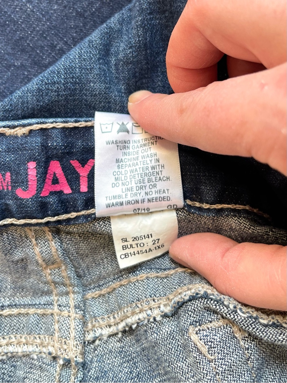 Cruel Girl Jayley Slim Bootcut Jeans - Dark Wash & Western Embroidery - 33 | 15R - Picture 8 of 8
